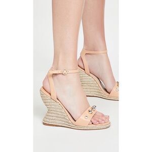 Sophia Webster Womens Dina Stud Mid Espadrilles - Praline/Silver Size 41